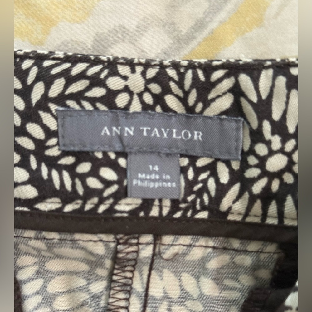 GW - Ms. Floral Skirt from Ann Taylor - Brown/Beige- Sz 14 - Picture 4 of 11